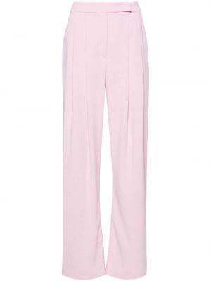 Pantaloni cu croială lejeră din crep Pinko roz