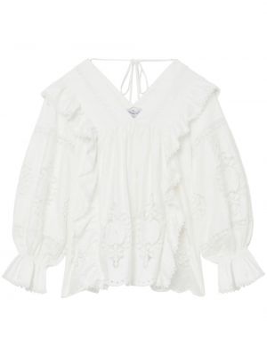 Памучна блуза Lug Von Siga бяло