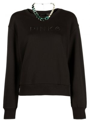 Rund hals brodert sweatshirt Pinko svart