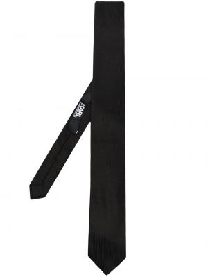 Svilena kravata iz žakarda Karl Lagerfeld črna