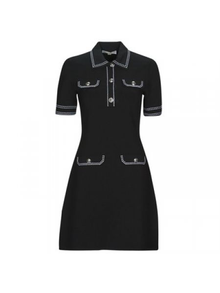 Sukienka mini na guziki Michael Michael Kors czarna