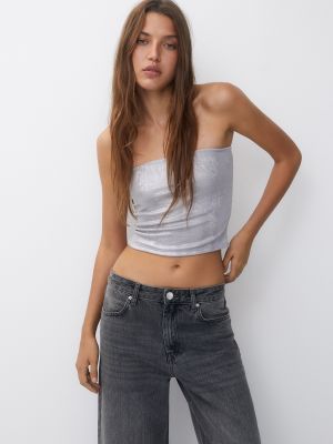 Crop top Pull&bear argento