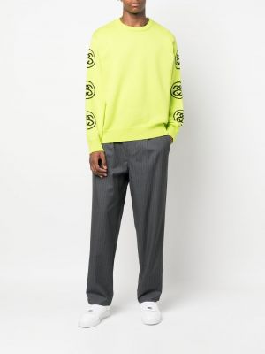 Sweatshirt mit rundem ausschnitt Stüssy grün