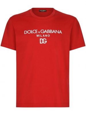 Памучна тениска с принт Dolce & Gabbana