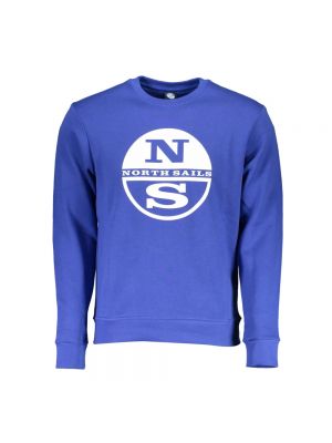 Sweter z nadrukiem North Sails niebieski