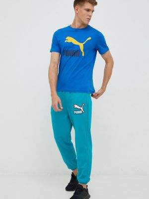 Бавовняні спортивні штани з аплікацією Puma
