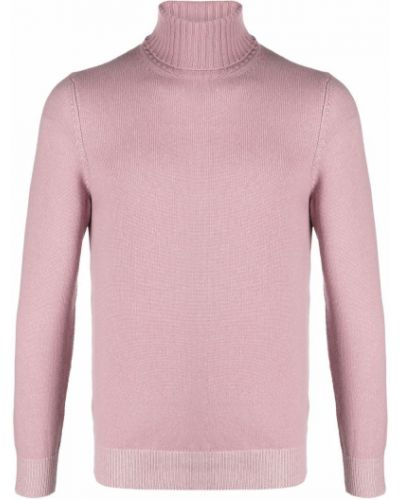 Jersey de cuello vuelto de tela jersey Malo rosa