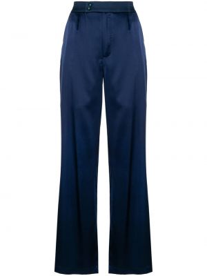 Pantalones de raso bootcut Lisa Von Tang azul