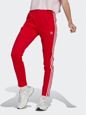 Slim fit melegítő szett Adidas piros