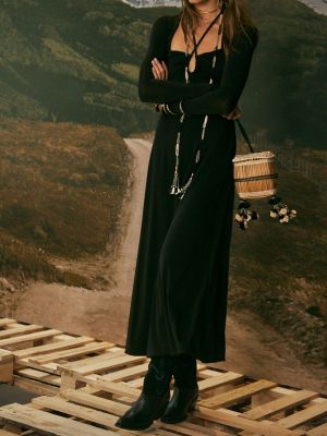 Sukienka midi z dżerseju Johanna Ortiz czarna