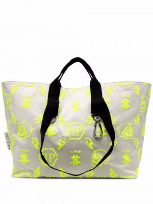Τσάντα shopper Philipp Plein κίτρινο
