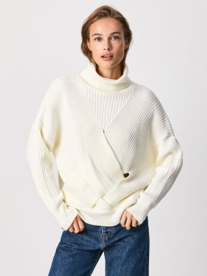 Джинсовий светр Pepe Jeans, білий