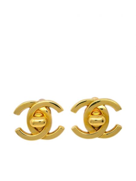 Naušnice na klip Chanel Pre-owned zlatna