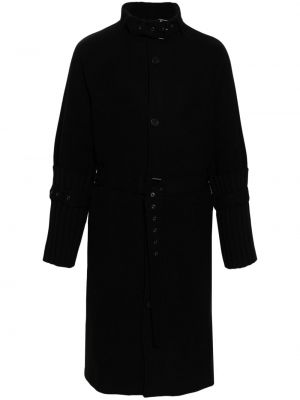 Vlněný kabát Ximon Lee černý