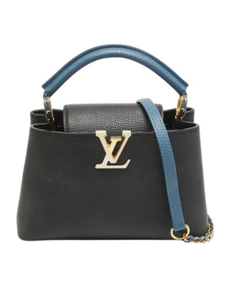 Torebka skórzana retro Louis Vuitton Vintage czarna