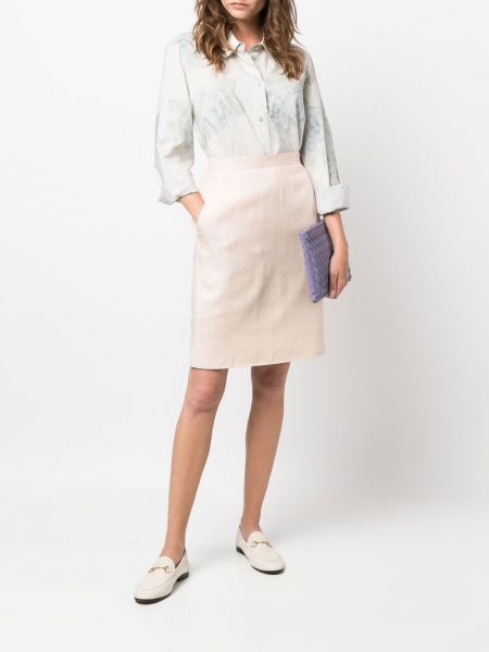 Sukně Yves Saint Laurent Pre-owned růžové