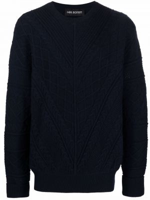 Вълнен пуловер Neil Barrett синьо