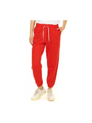 Spodnie sportowe Polo Ralph Lauren czerwone