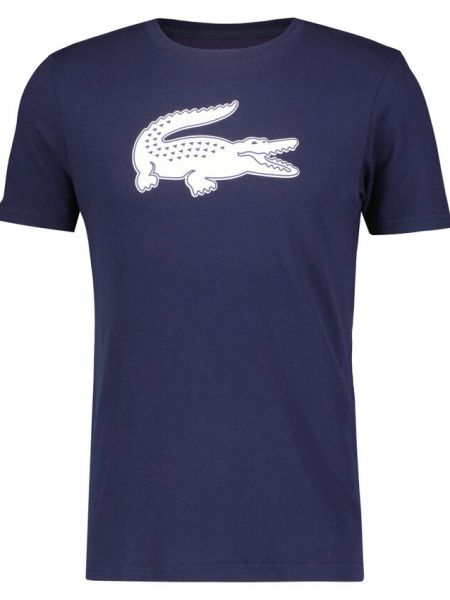 Спортивная рубашка с принтом Lacoste Sport синяя