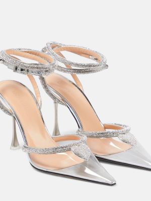 Полуотворени обувки с кристали със сърца Mach & Mach