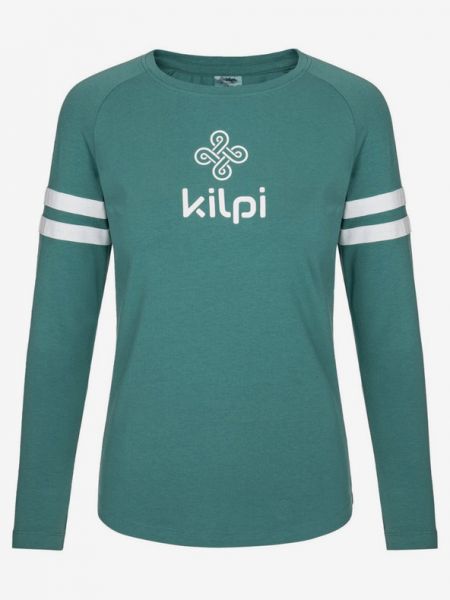 Памучна тениска с дълъг ръкав с дълъг ръкав Kilpi зелено
