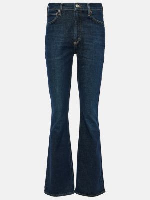 Slim fit skinny džíny s vysokým pasem Agolde modré