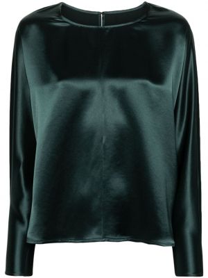 Сатенена блуза By Malene Birger зелено