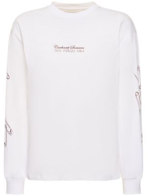 Marškinėliai ilgomis rankovėmis Carhartt Wip balta