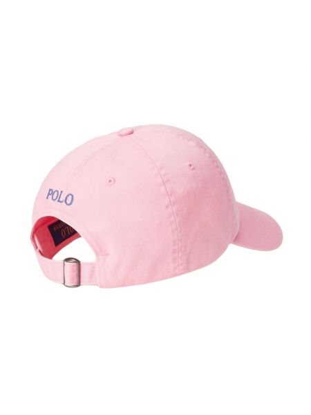 Gorra con bordado de algodón Ralph Lauren rosa