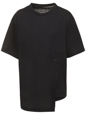 Relaxed fit majica s kratkimi rokavi Y-3 črna