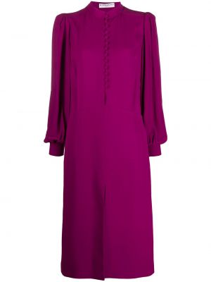 Vestido midi con botones Givenchy violeta
