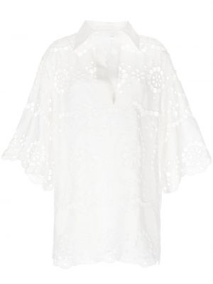 Bluza s cvetličnim vzorcem Zimmermann bela