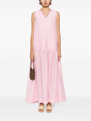 Kleid mit v-ausschnitt F.r.s For Restless Sleepers pink