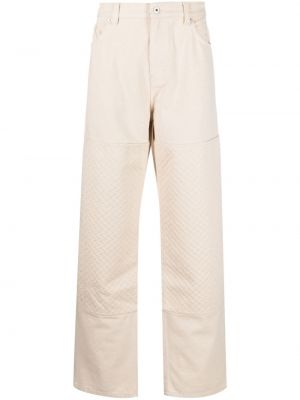 Βαμβακερό παντελόνι με ίσιο πόδι Axel Arigato λευκό