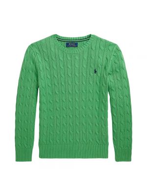 Haftowany sweter Ralph Lauren zielony