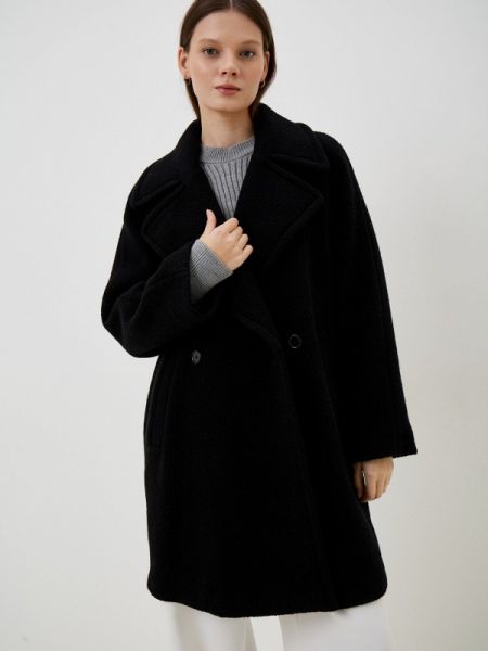 Пальто с мехом Marc O'polo черное