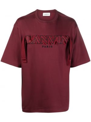 T-shirt med broderi Lanvin röd