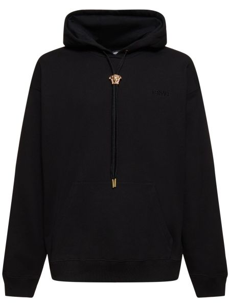 Bomull sweatshirt Versace svart