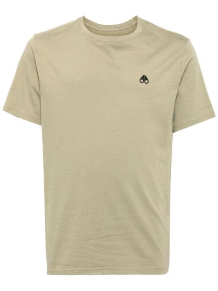 Kokvilnas t-krekls ar apdruku Moose Knuckles zaļš