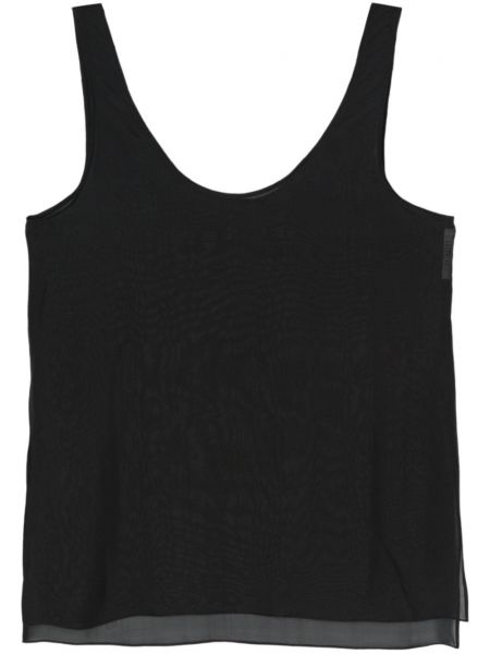 Prozorna svilena bluza Gauchere črna
