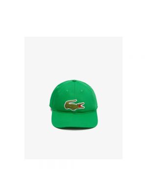 Gorra de algodón Lacoste verde