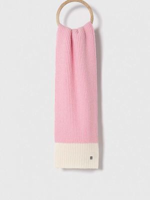 Однотонный шерстяной шарф Hugo розовый