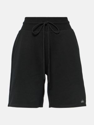 Спортивные шорты с высокой талией Alo Yoga Черные