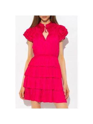 Mini vestido plisado Ulla Johnson rosa