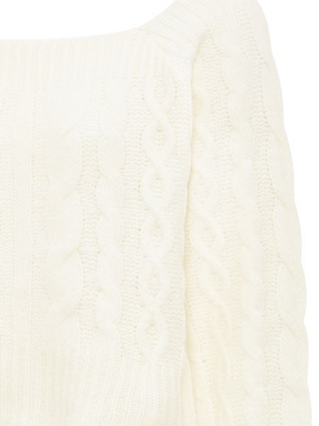 Vlnený sveter Swirly biela
