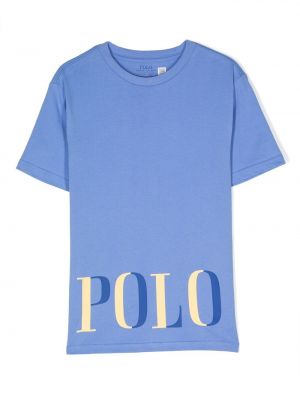 T-shirt for piger Ralph Lauren Kids blå