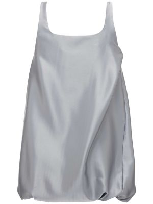 Saténové mini šaty Jw Anderson stříbrné