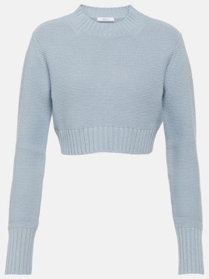 Кашмирен пуловер Max Mara синьо