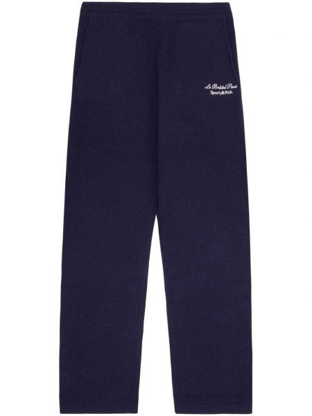 Pantalon de joggings en cachemire Sporty & Rich bleu