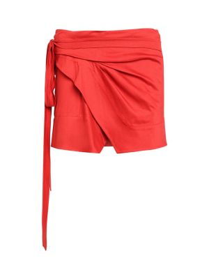 Jupe courte en coton Isabel Marant rouge